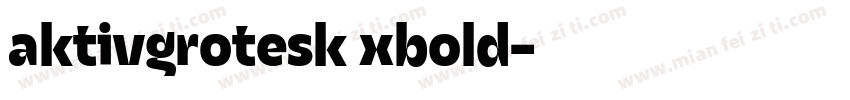 aktivgrotesk xbold字体转换